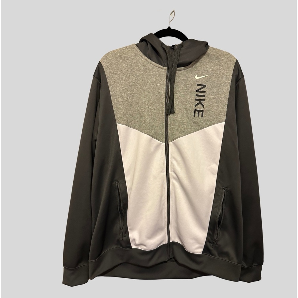 Grey Nike athletic joggers jacket